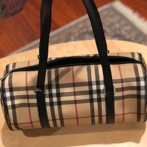Authentic Burberry Barrel Classic Print Satchel
